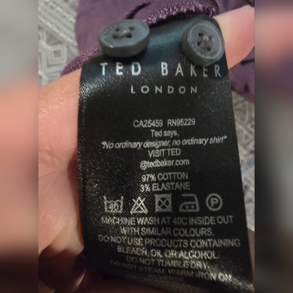 Ted Baker Endurance Geo Slick Rick Button Down Shirt Size Large - Picture 7 of 7